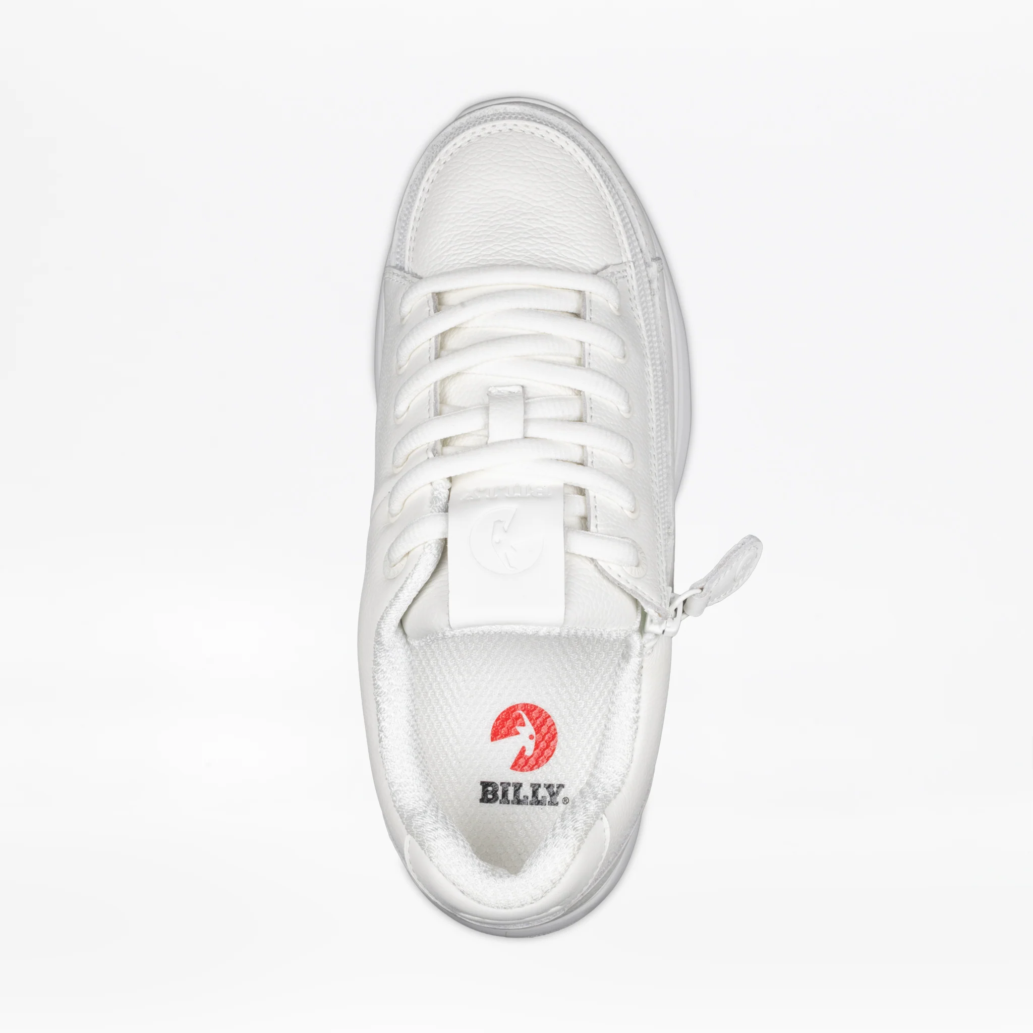 Billy Footwear (Womens) - Low Top Comfort Plush White Leather Shoes - Image 3