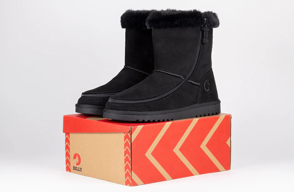 Billy Footwear (Womens) - Faux Suede Cosy Boots 2 - Image 13