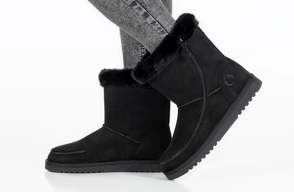 Billy Footwear (Womens) - Faux Suede Cosy Boots 2 - Image 16