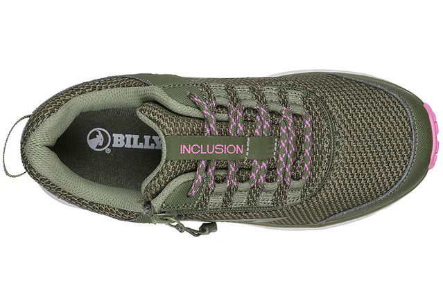 Billy Footwear (Womens) - Inclusion Trail Olive/Pink Trainers - Image 3