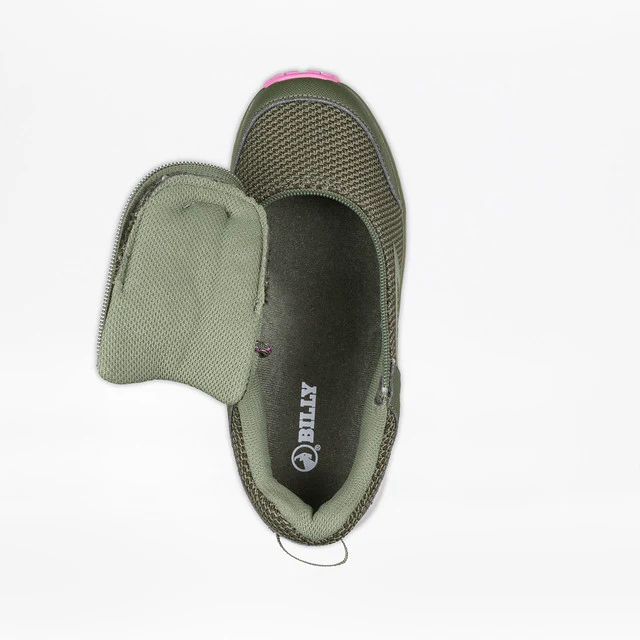 Billy Footwear (Womens) - Inclusion Trail Olive/Pink Trainers - Image 4